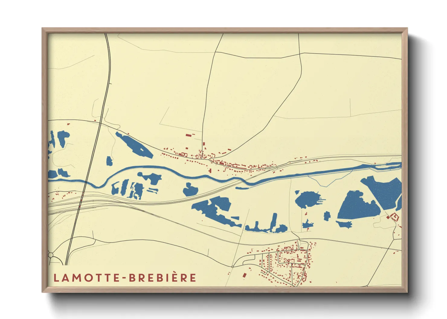 Une affiche de carte sur Lamotte-Brebière