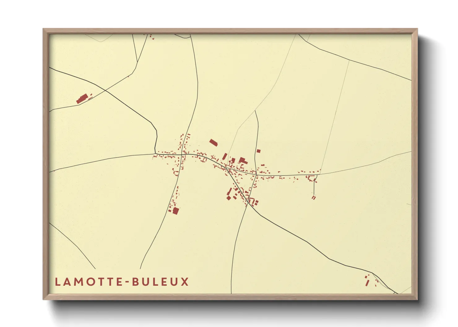 Une affiche de carte sur Lamotte-Buleux
