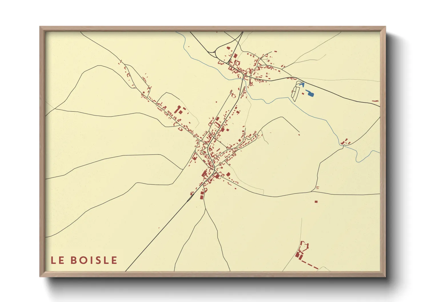 Une affiche de carte sur Le Boisle