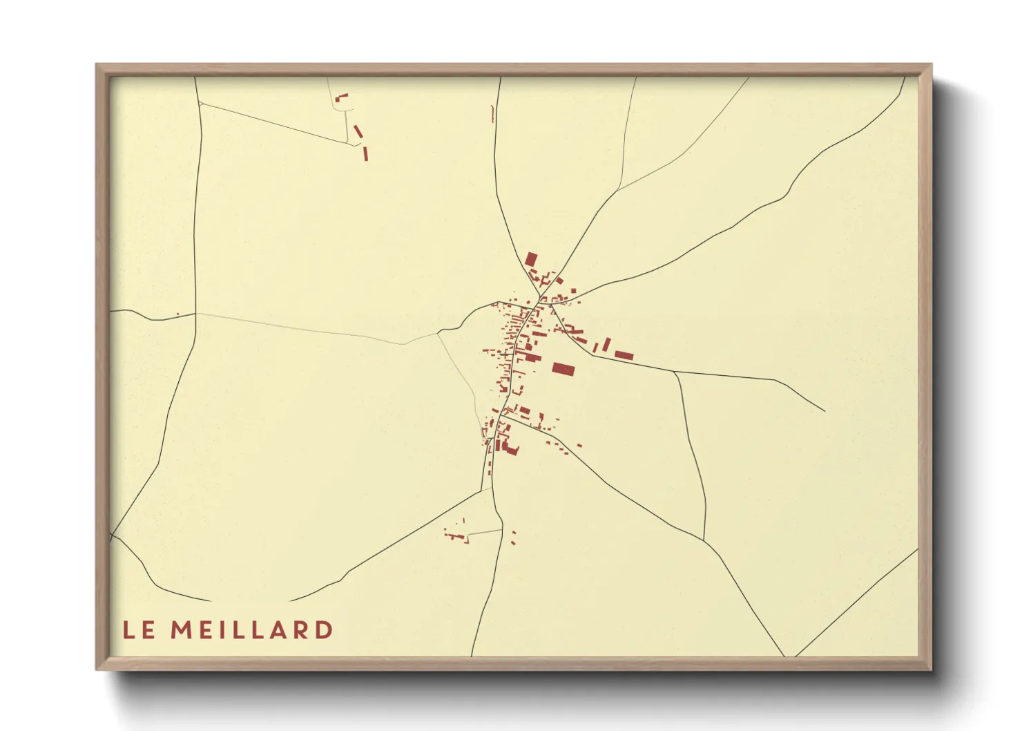 Une affiche de carte sur Le Meillard