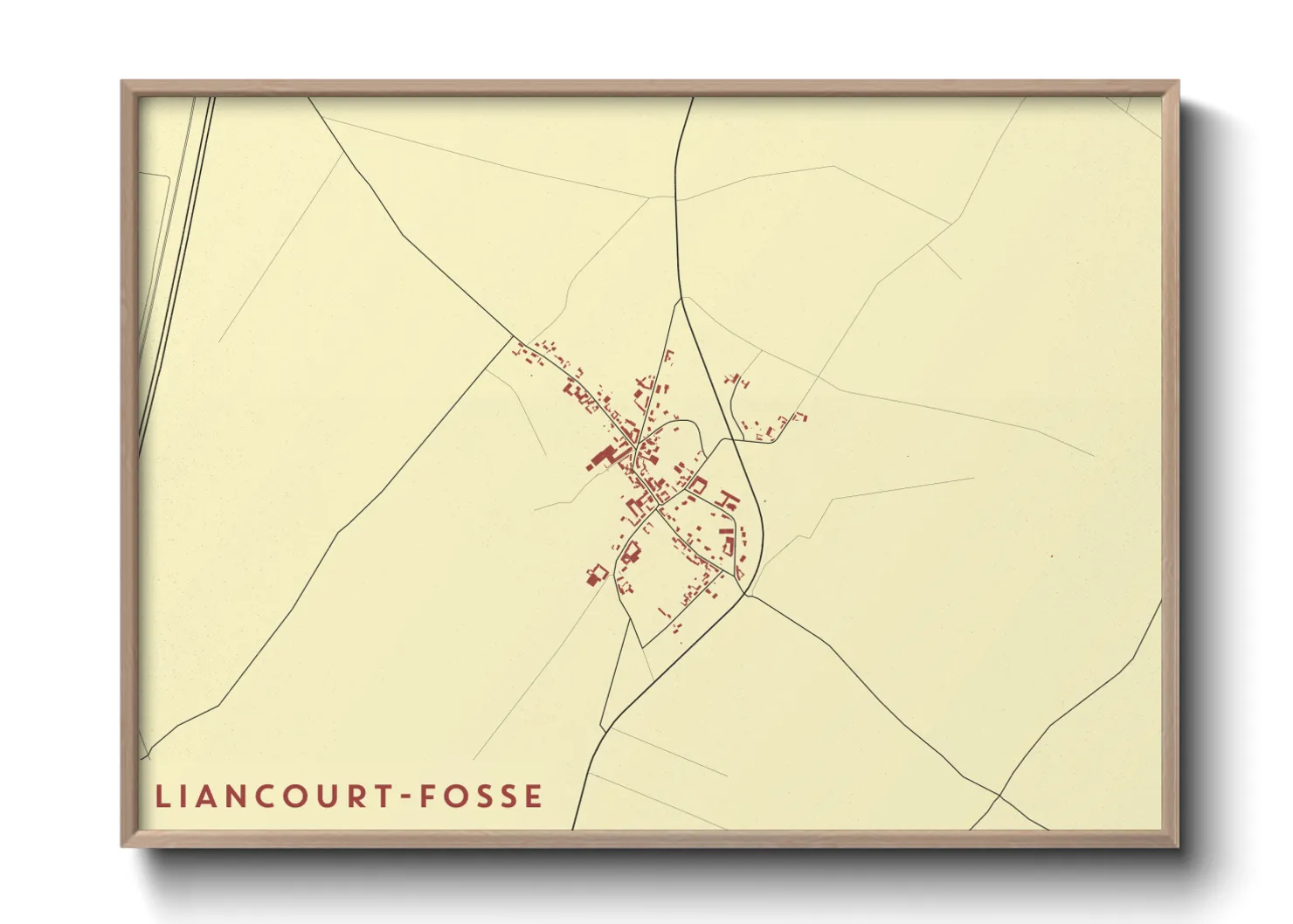Une affiche de carte sur Liancourt-Fosse