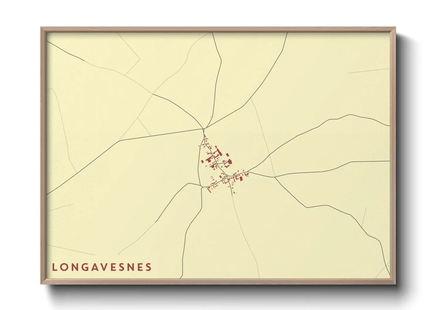 Une affiche de carte sur Longavesnes