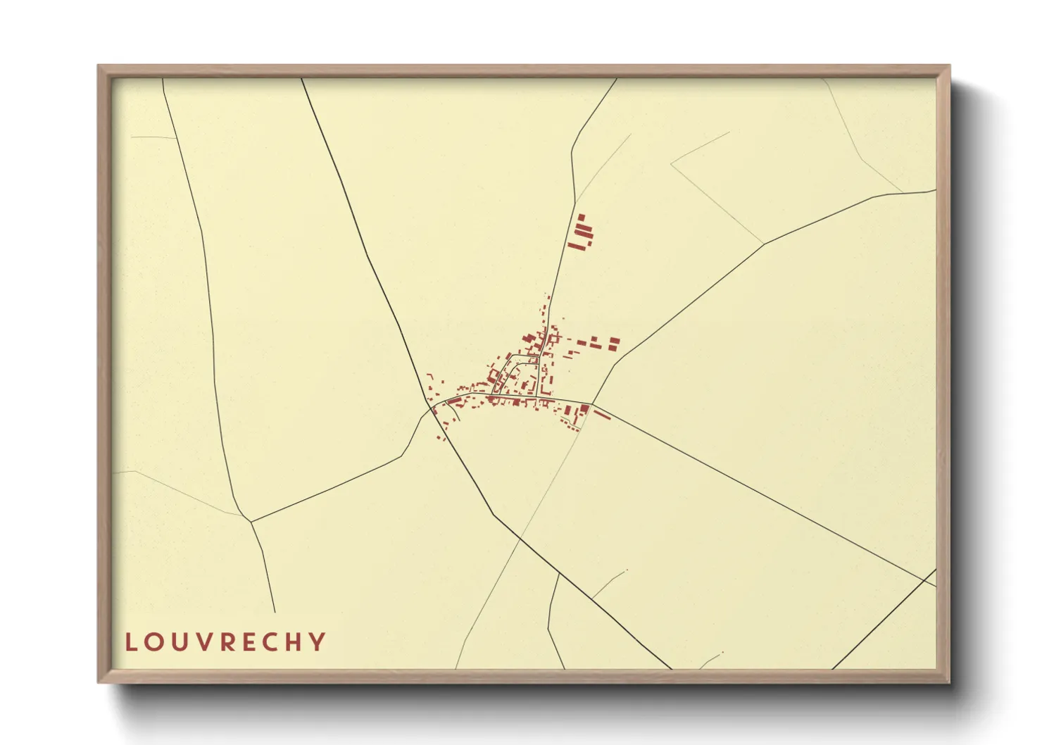 Une affiche de carte sur Louvrechy