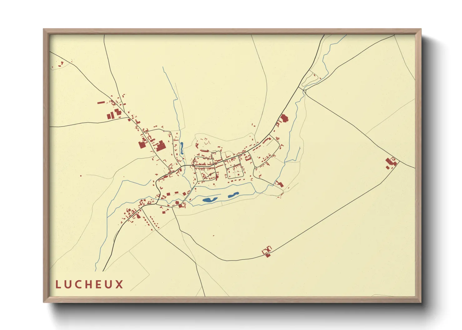 Une affiche de carte sur Lucheux