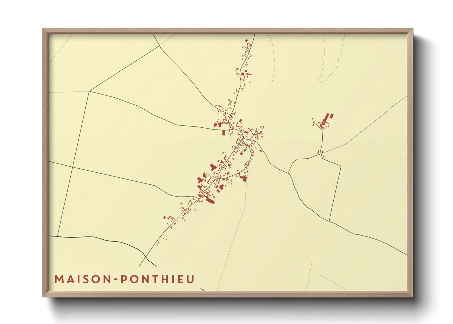 Une affiche de carte sur Maison-Ponthieu