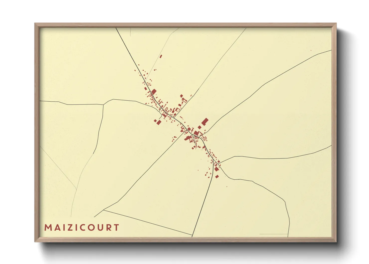 Une affiche de carte sur Maizicourt