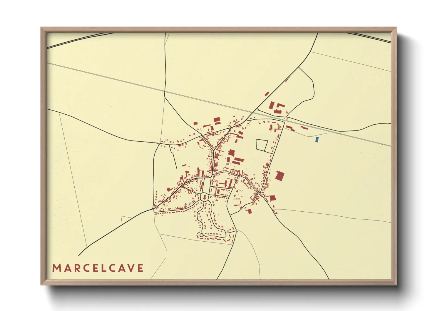 Une affiche de carte sur Marcelcave