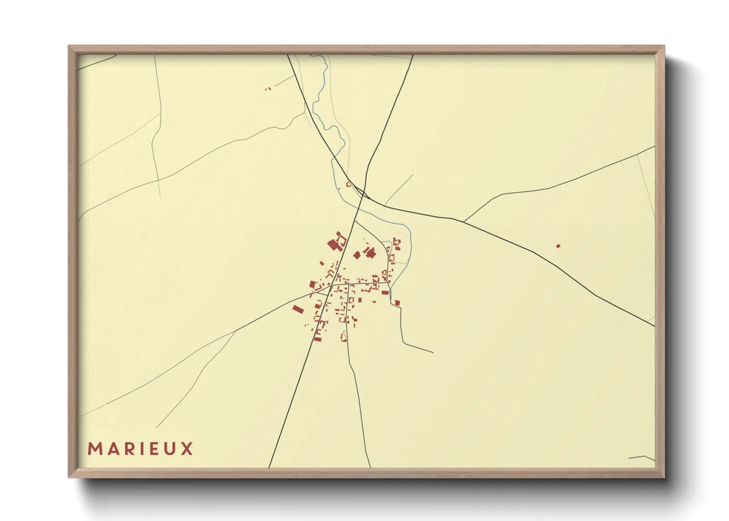 Une affiche de carte sur Marieux