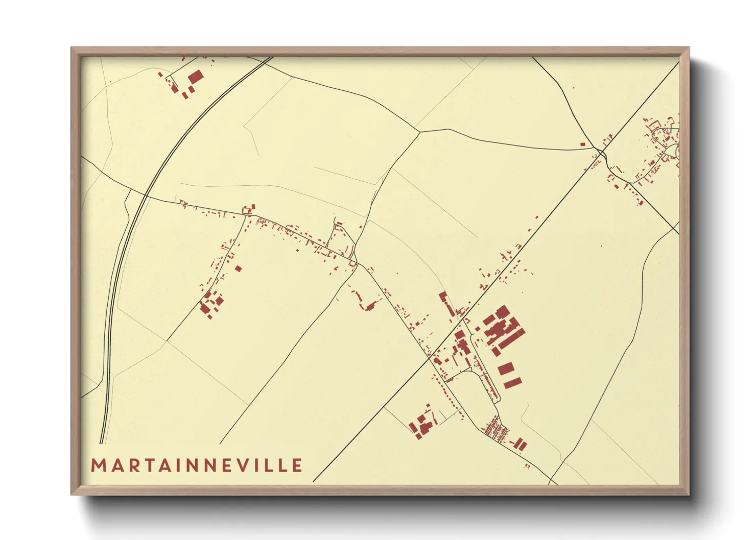 Une affiche de carte sur Martainneville
