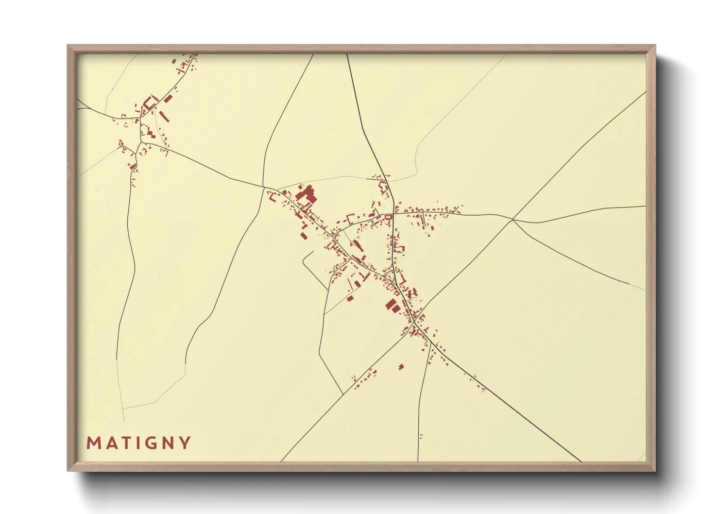 Une affiche de carte sur Matigny