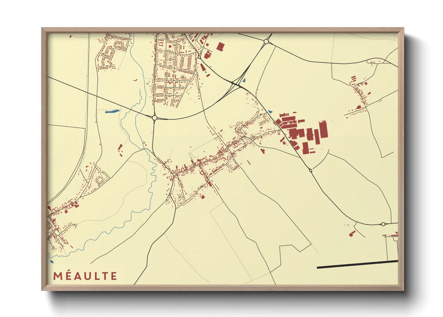 Une affiche de carte sur Méaulte