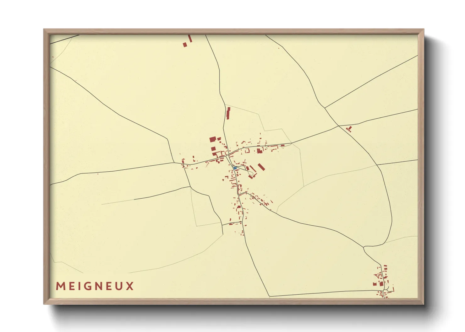 Une affiche de carte sur Meigneux