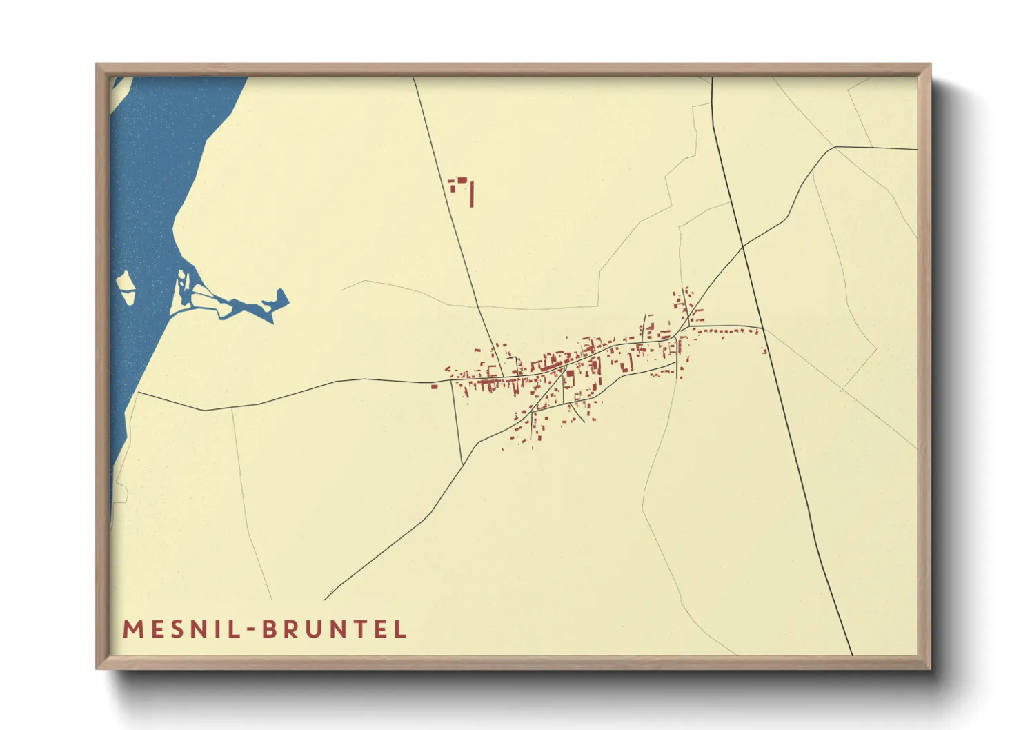 Une affiche de carte sur Mesnil-Bruntel