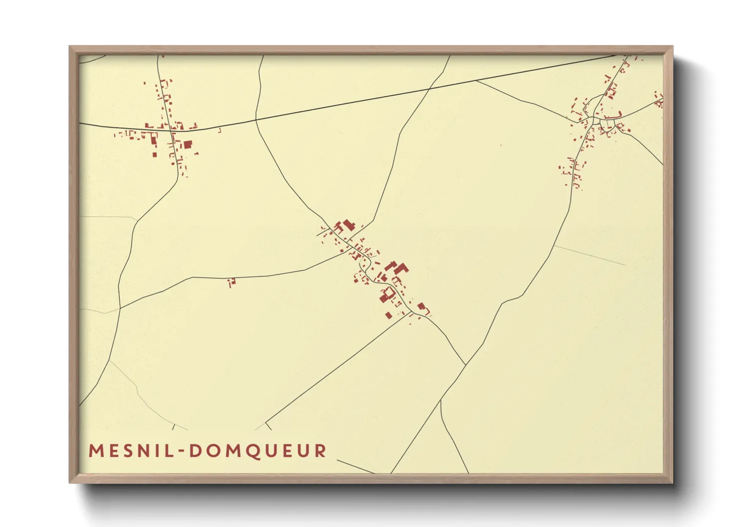 Une affiche de carte sur Mesnil-Domqueur