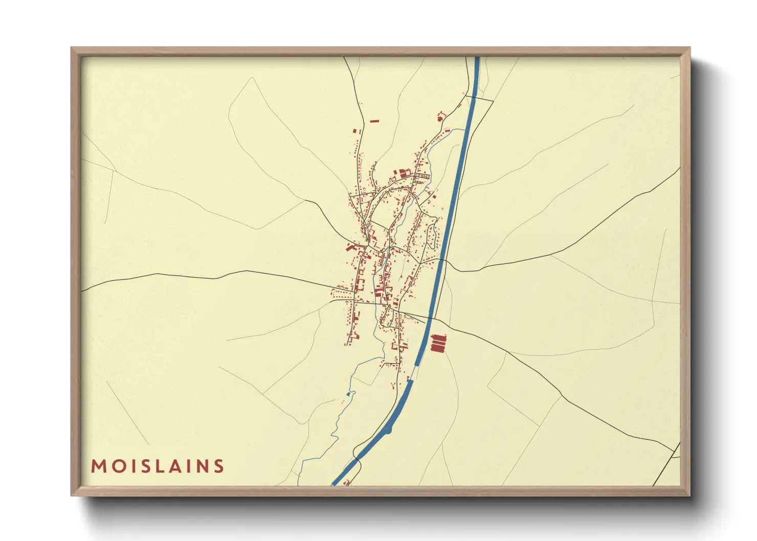 Une affiche de carte sur Moislains