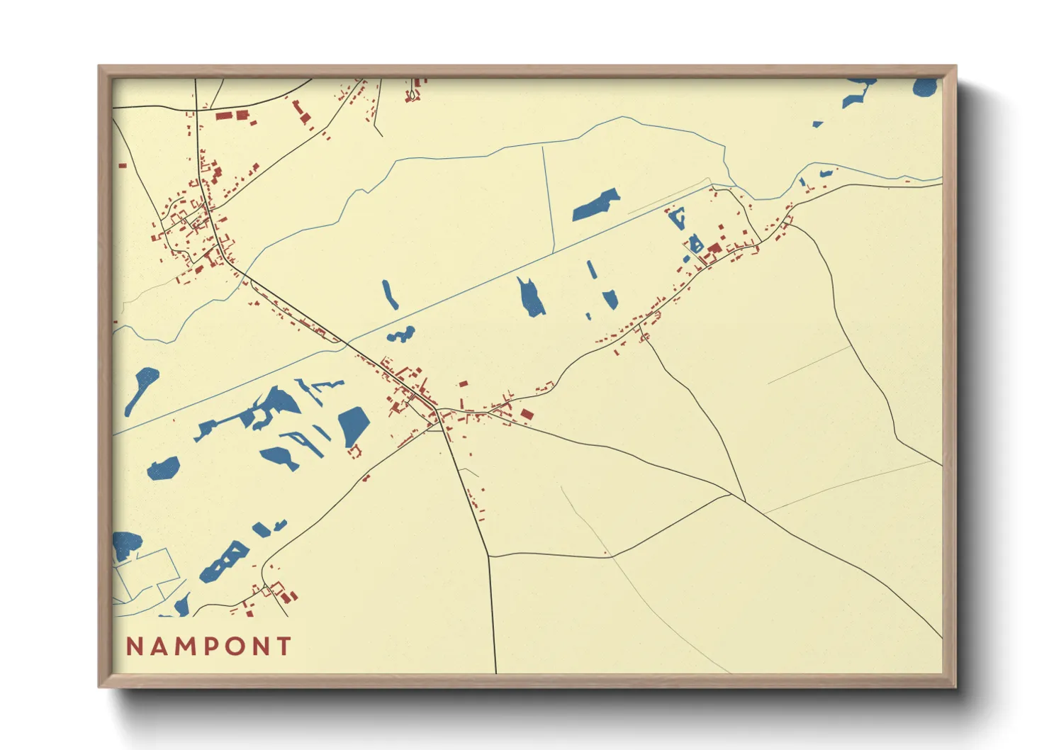Une affiche de carte sur Nampont