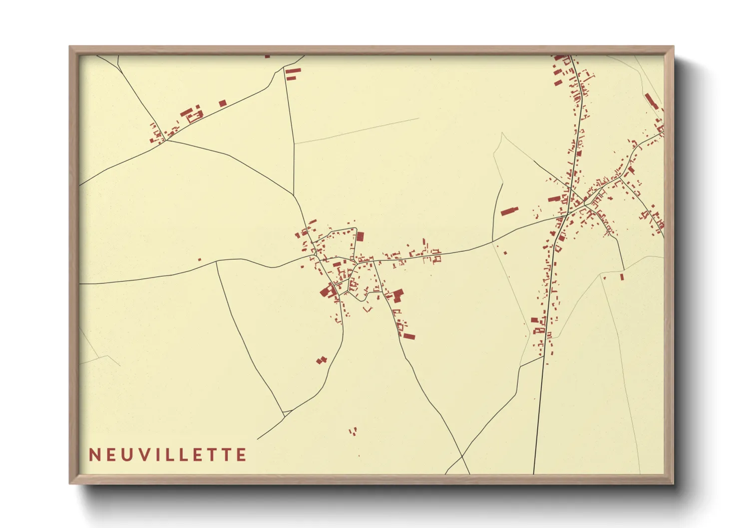 Une affiche de carte sur Neuvillette