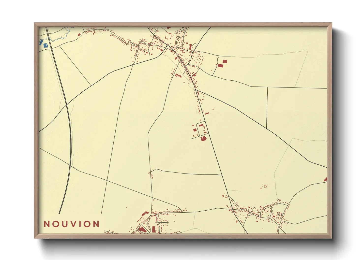 Une affiche de carte sur Nouvion