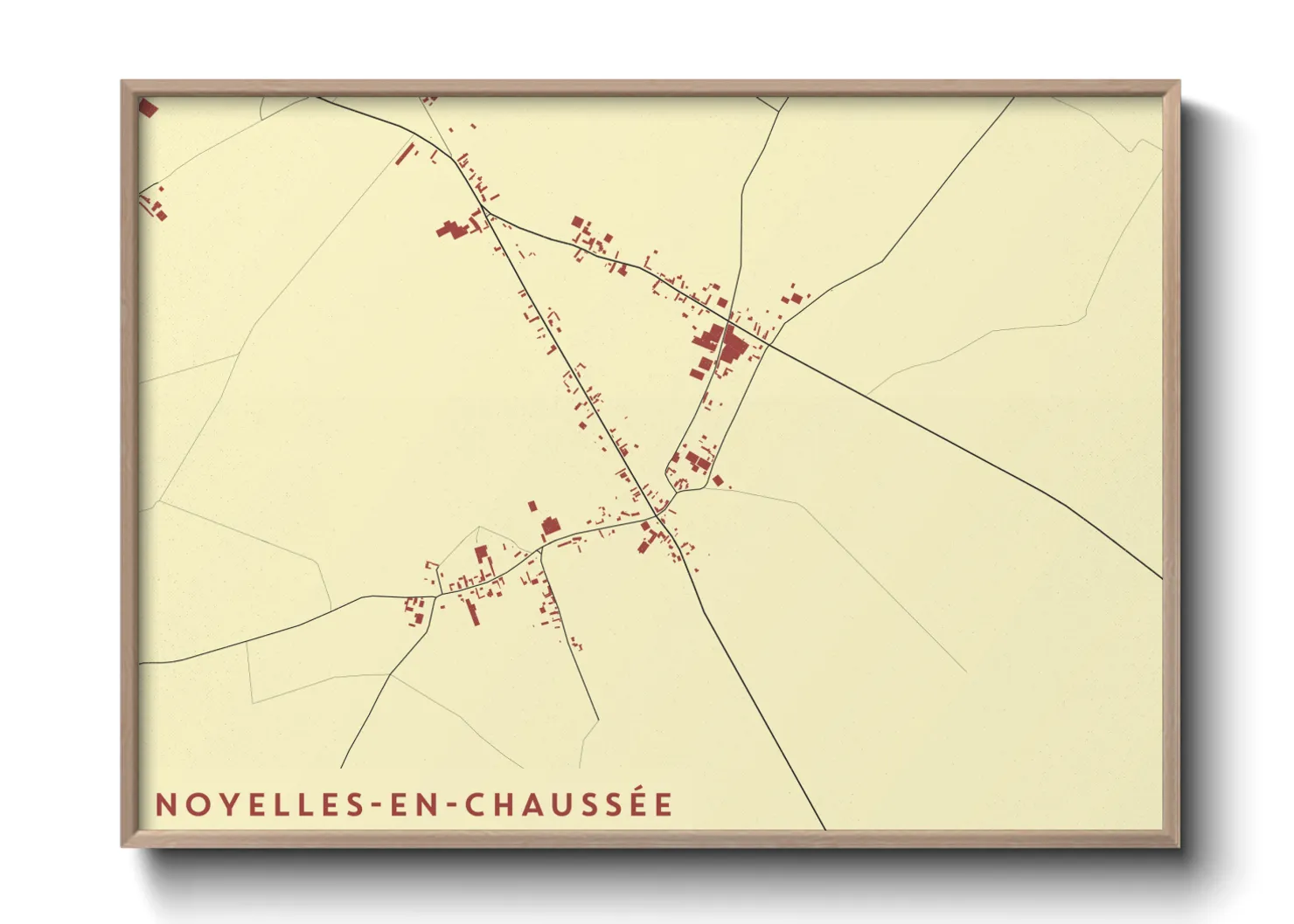 Une affiche de carte sur Noyelles-en-Chaussée