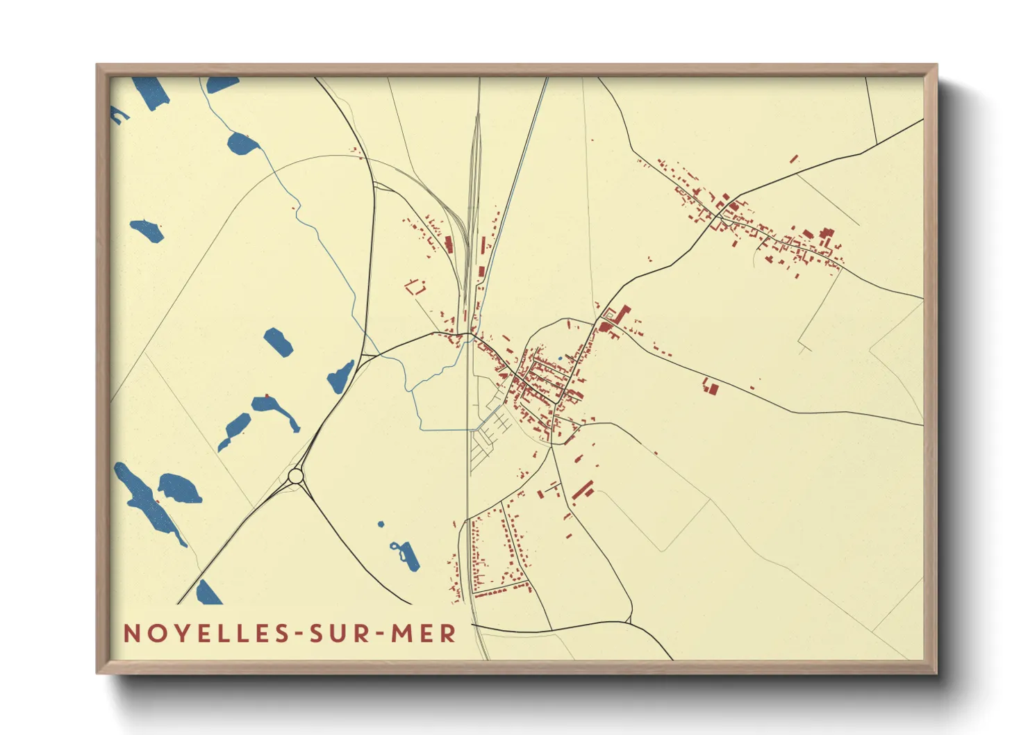 Une affiche de carte sur Noyelles-sur-Mer