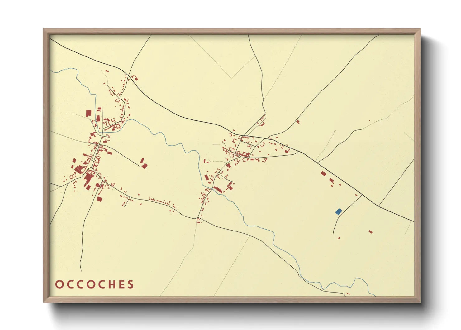 Une affiche de carte sur Occoches