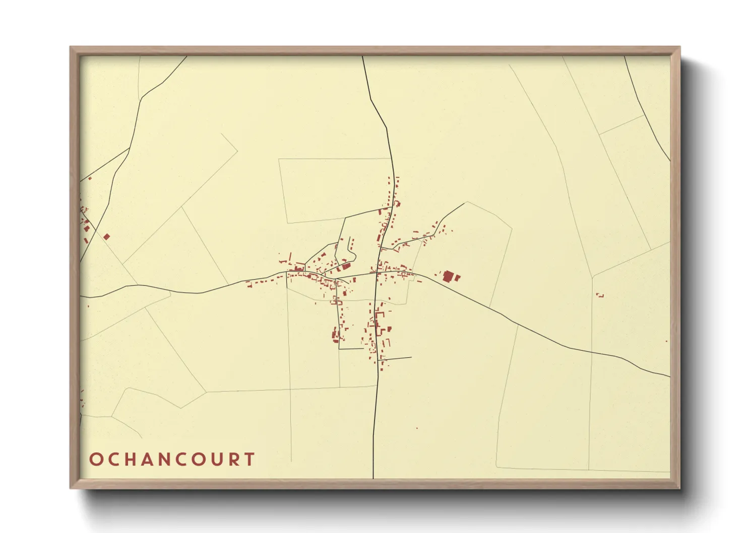 Une affiche de carte sur Ochancourt