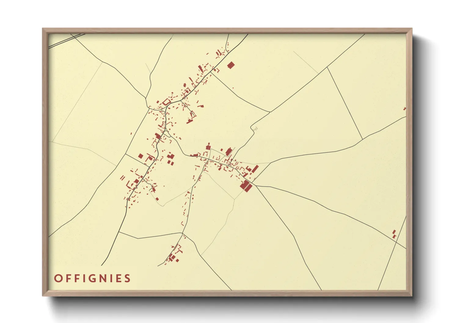 Une affiche de carte sur Offignies