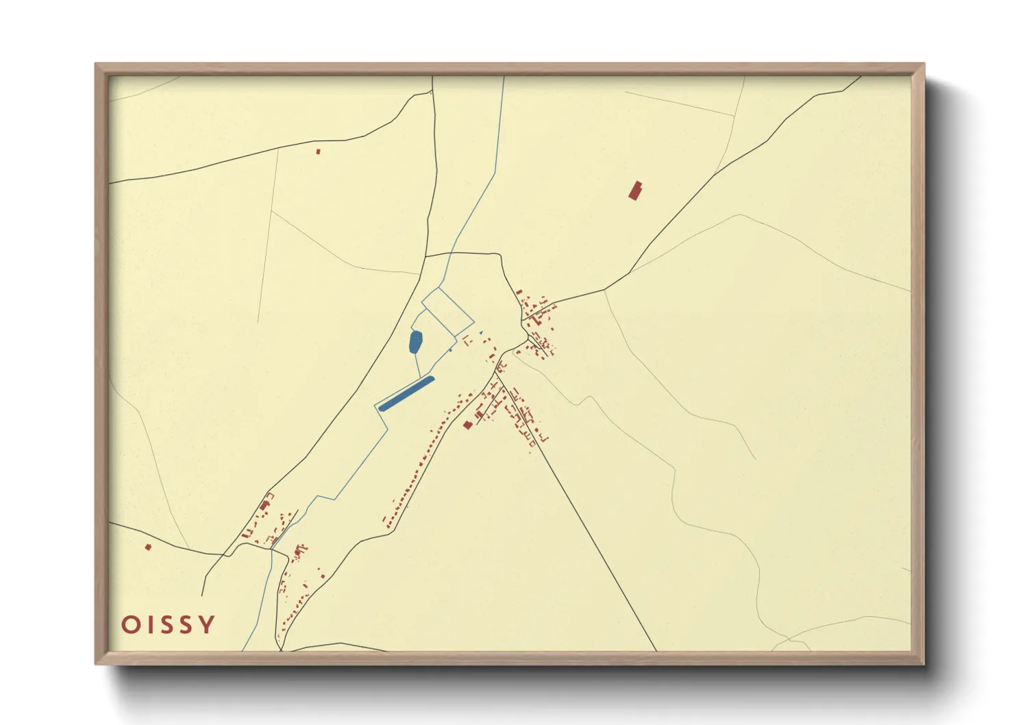 Une affiche de carte sur Oissy