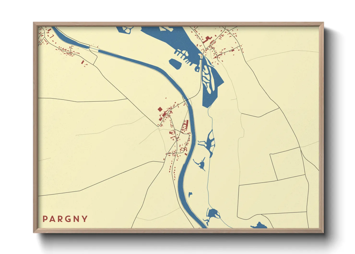 Une affiche de carte sur Pargny