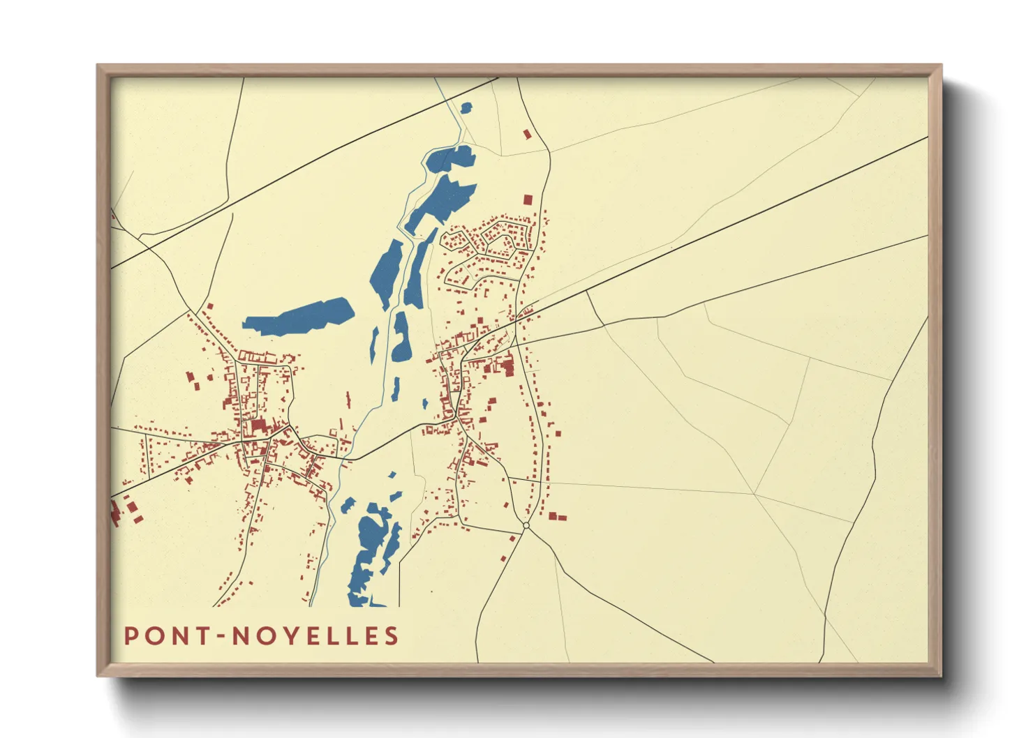 Une affiche de carte sur Pont-Noyelles