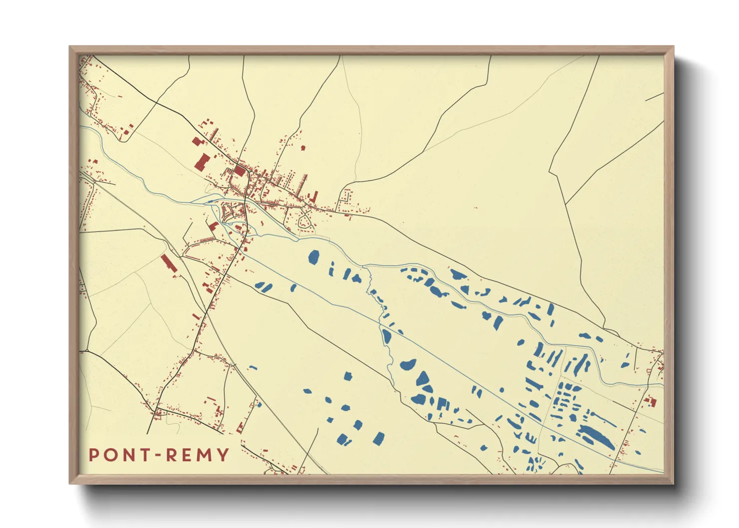 Une affiche de carte sur Pont-Remy