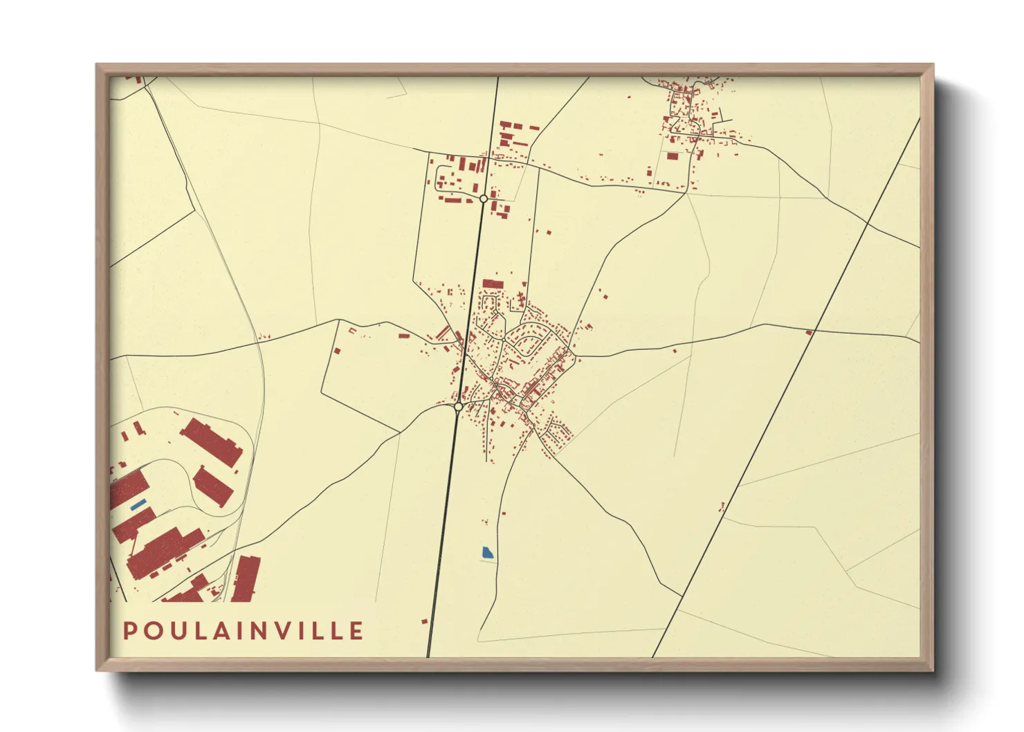 Une affiche de carte sur Poulainville