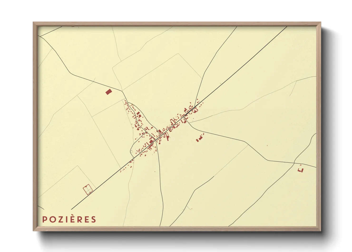 Une affiche de carte sur Pozières