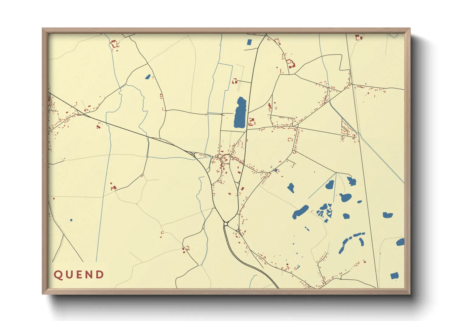 Une affiche de carte sur Quend