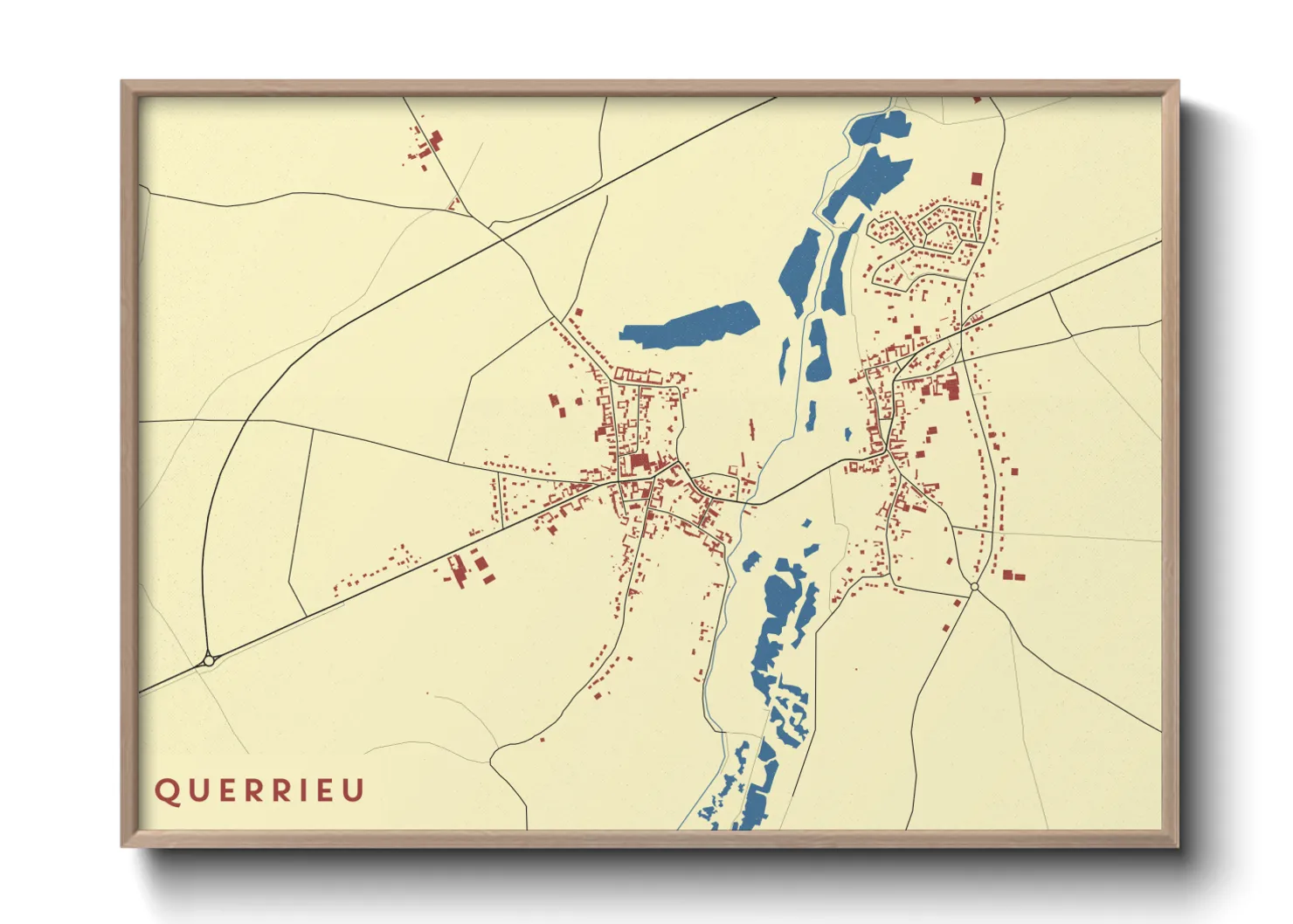 Une affiche de carte sur Querrieu