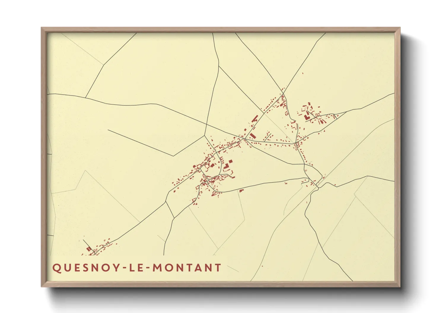 Une affiche de carte sur Quesnoy-le-Montant