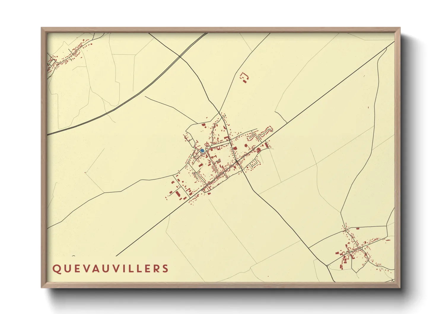 Une affiche de carte sur Quevauvillers