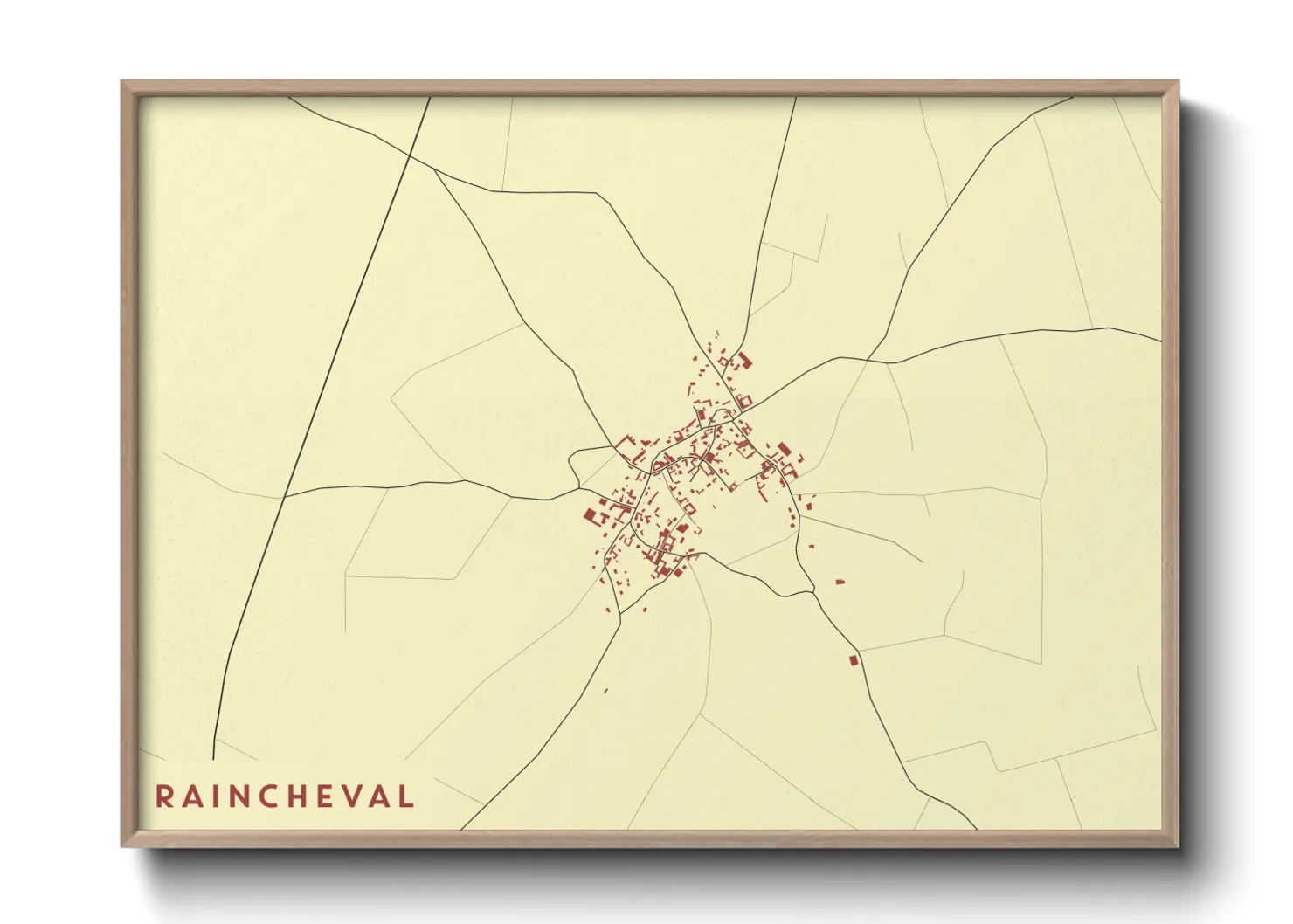 Une affiche de carte sur Raincheval