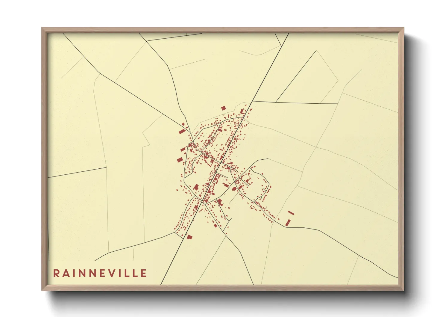 Une affiche de carte sur Rainneville