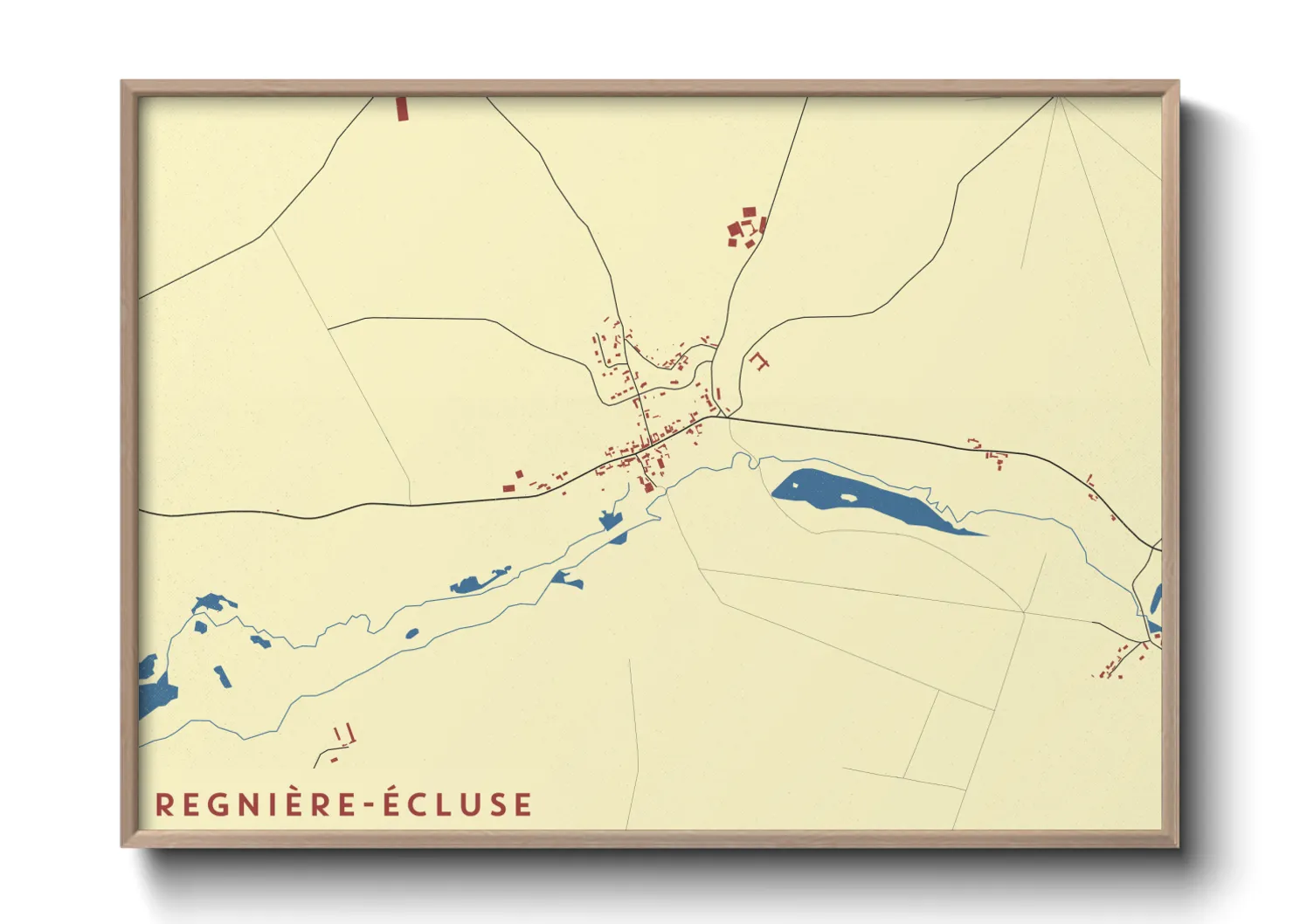 Une affiche de carte sur Regnière-Écluse