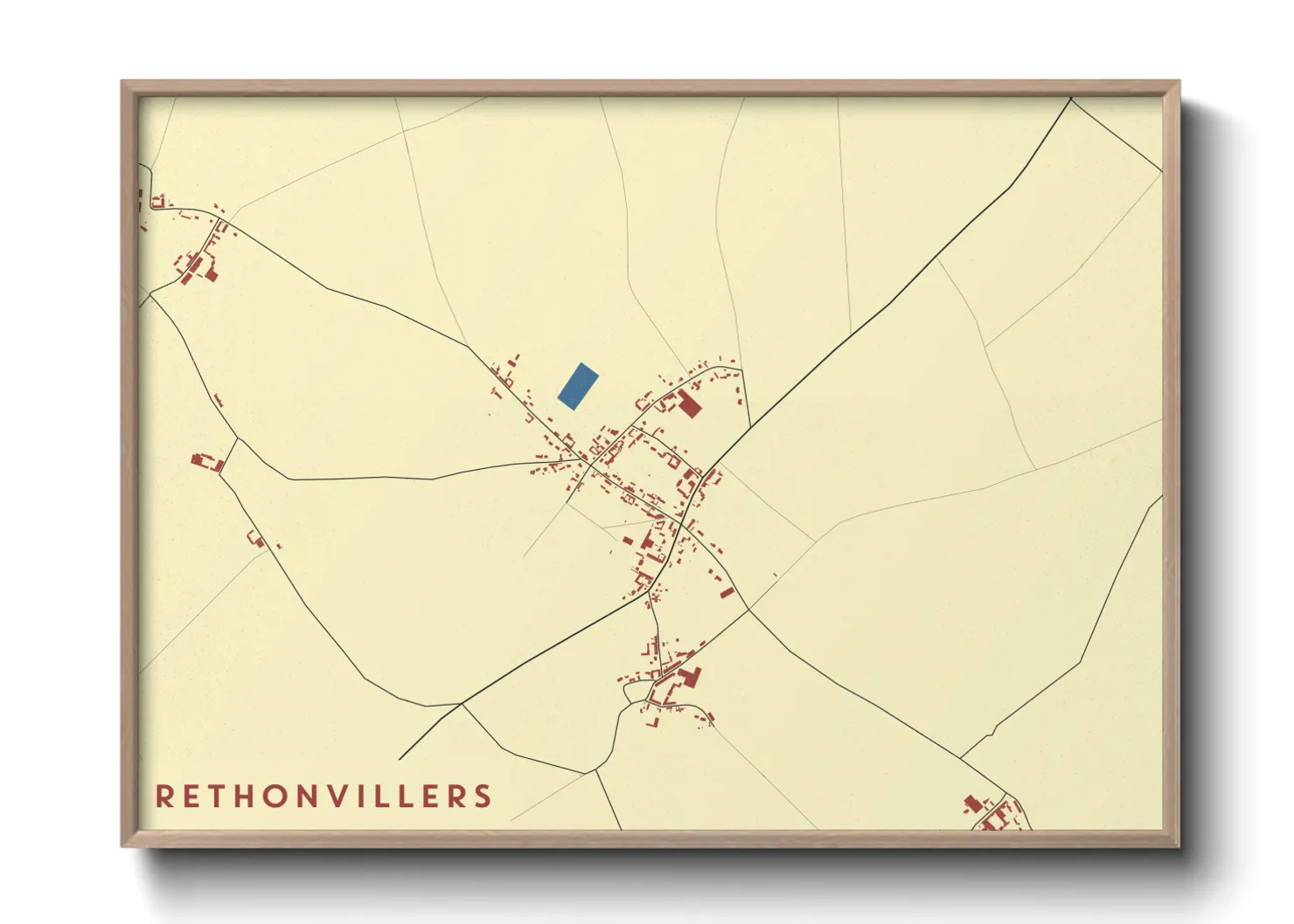 Une affiche de carte sur Rethonvillers