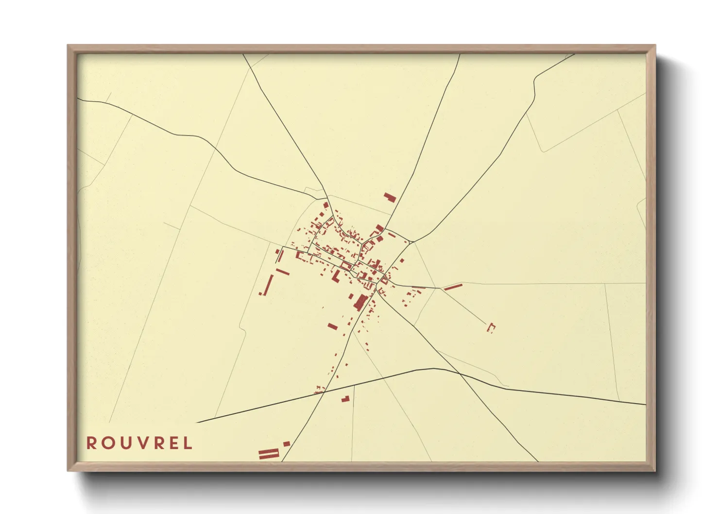 Une affiche de carte sur Rouvrel