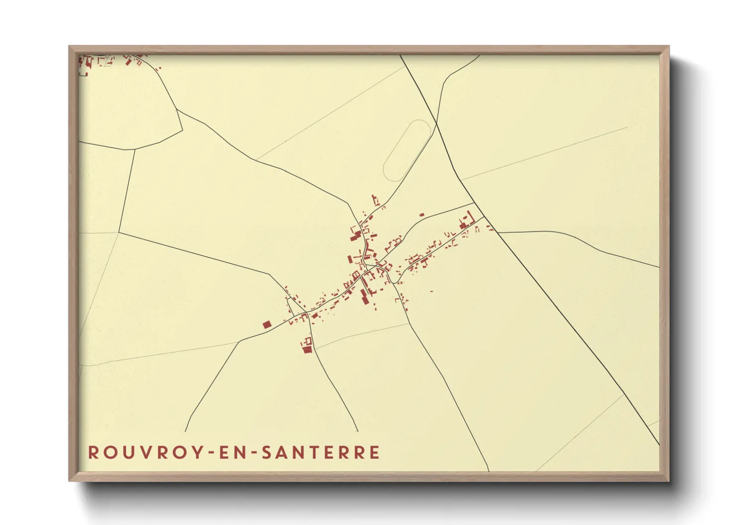 Une affiche de carte sur Rouvroy-en-Santerre