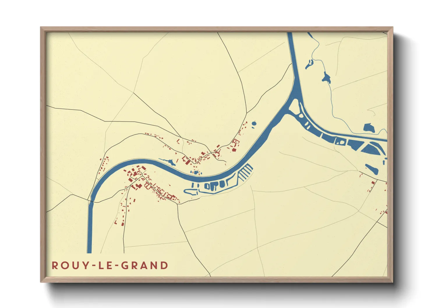 Une affiche de carte sur Rouy-le-Grand