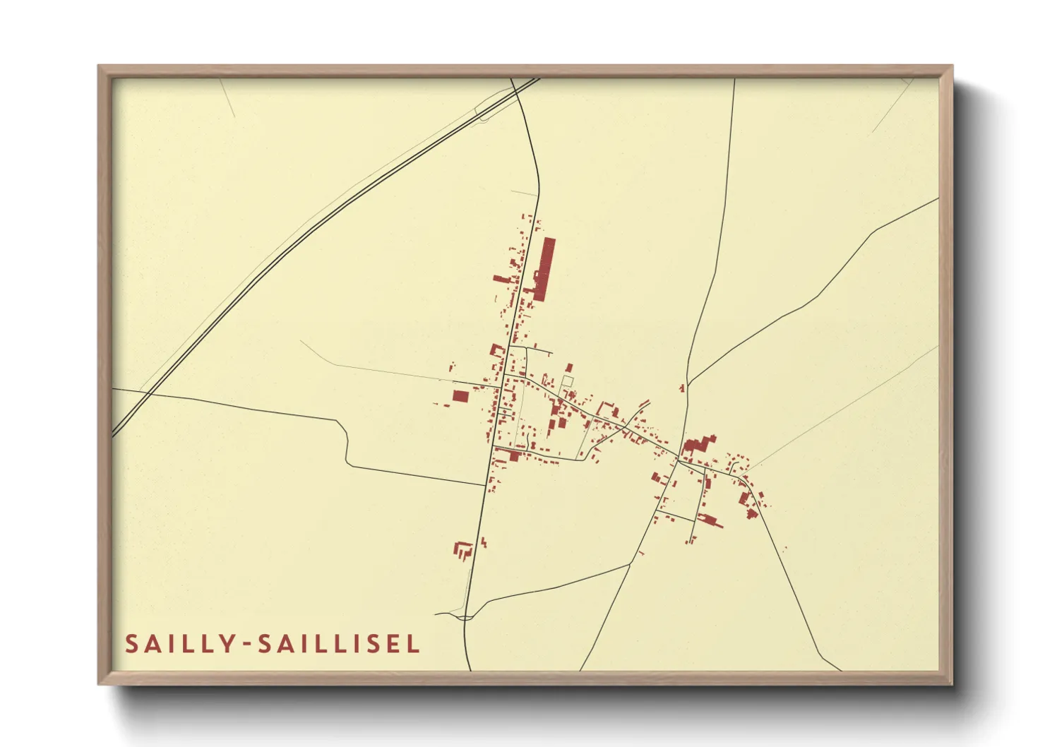 Une affiche de carte sur Sailly-Saillisel