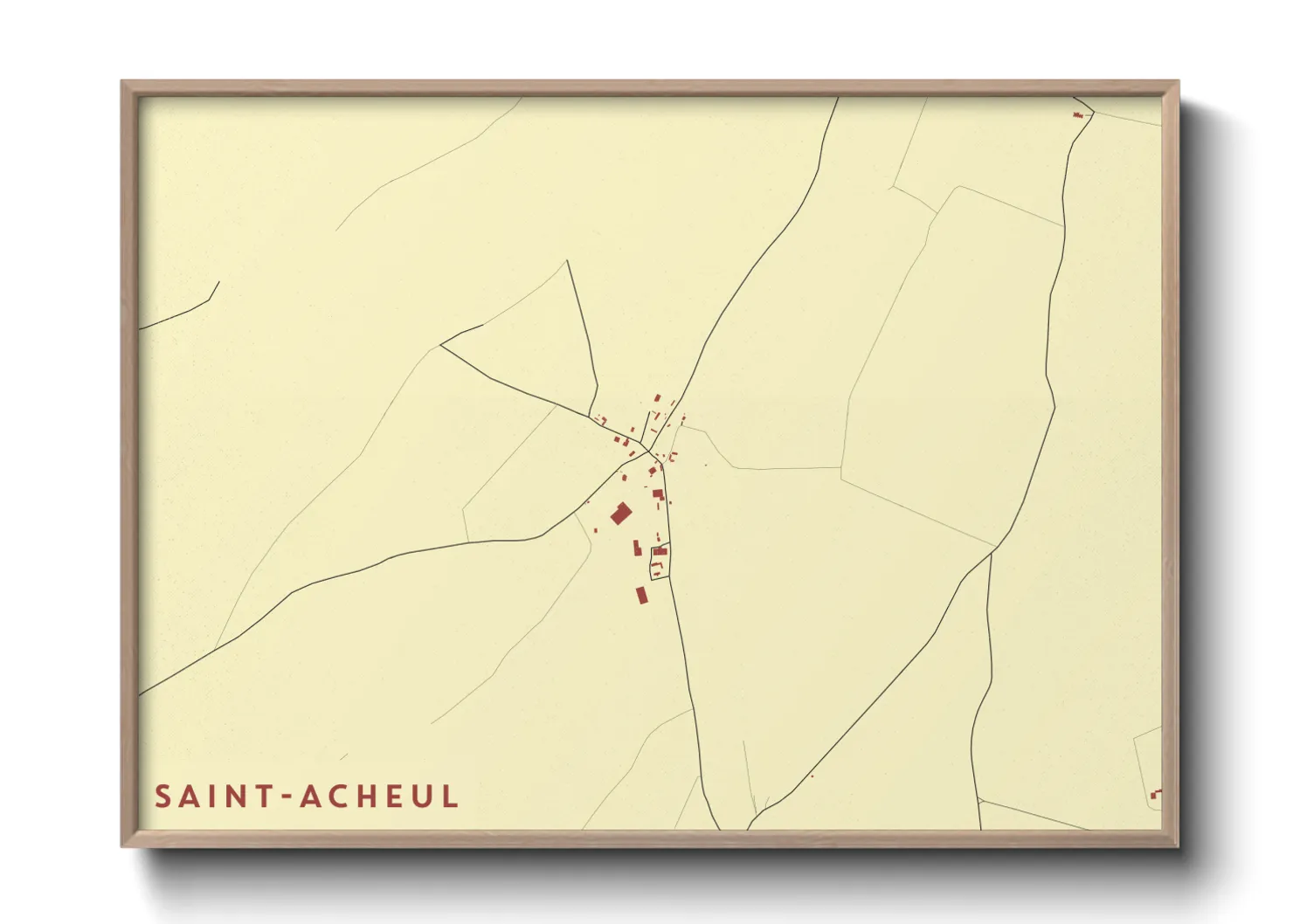 Une affiche de carte sur Saint-Acheul