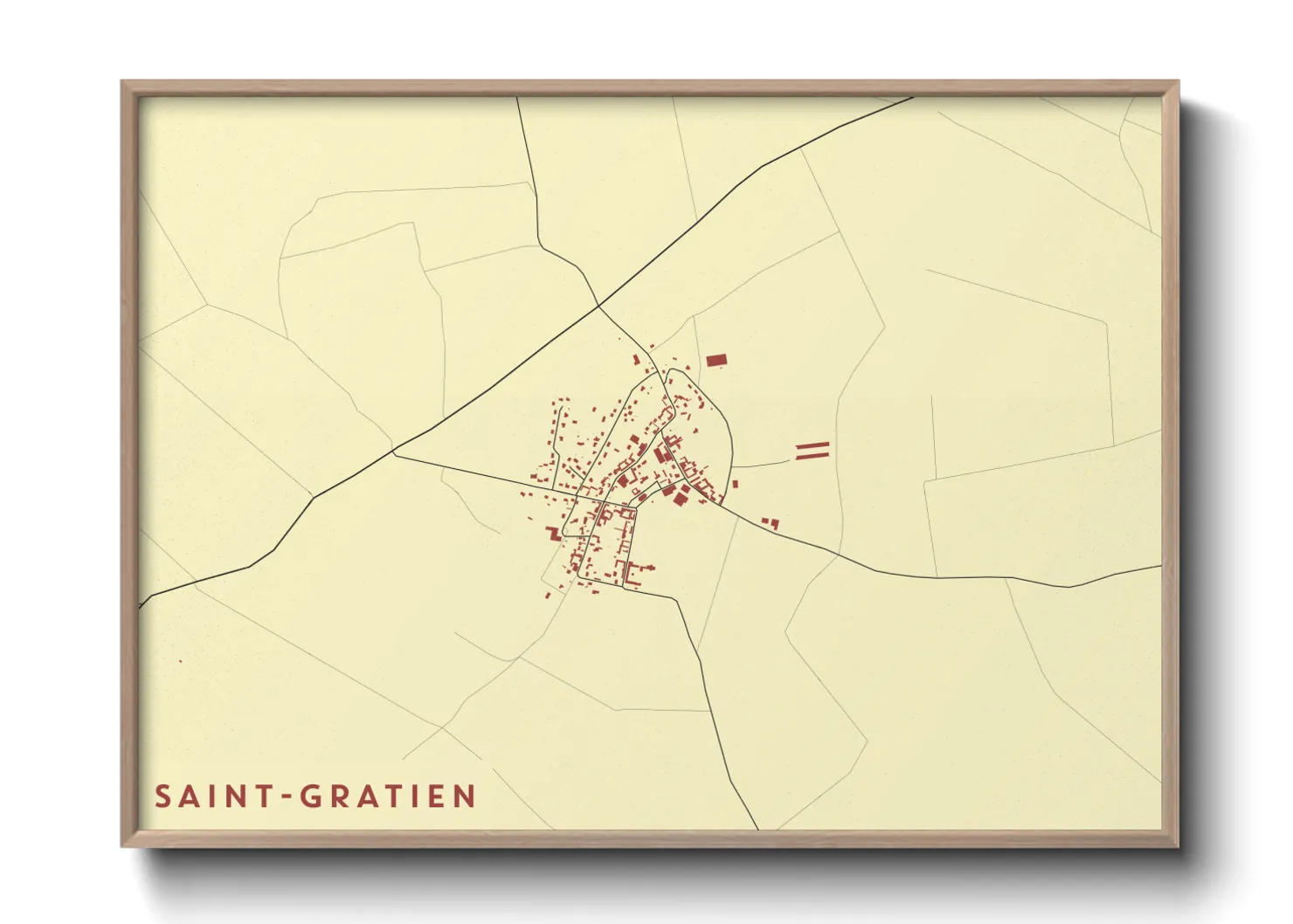 Une affiche de carte sur Saint-Gratien
