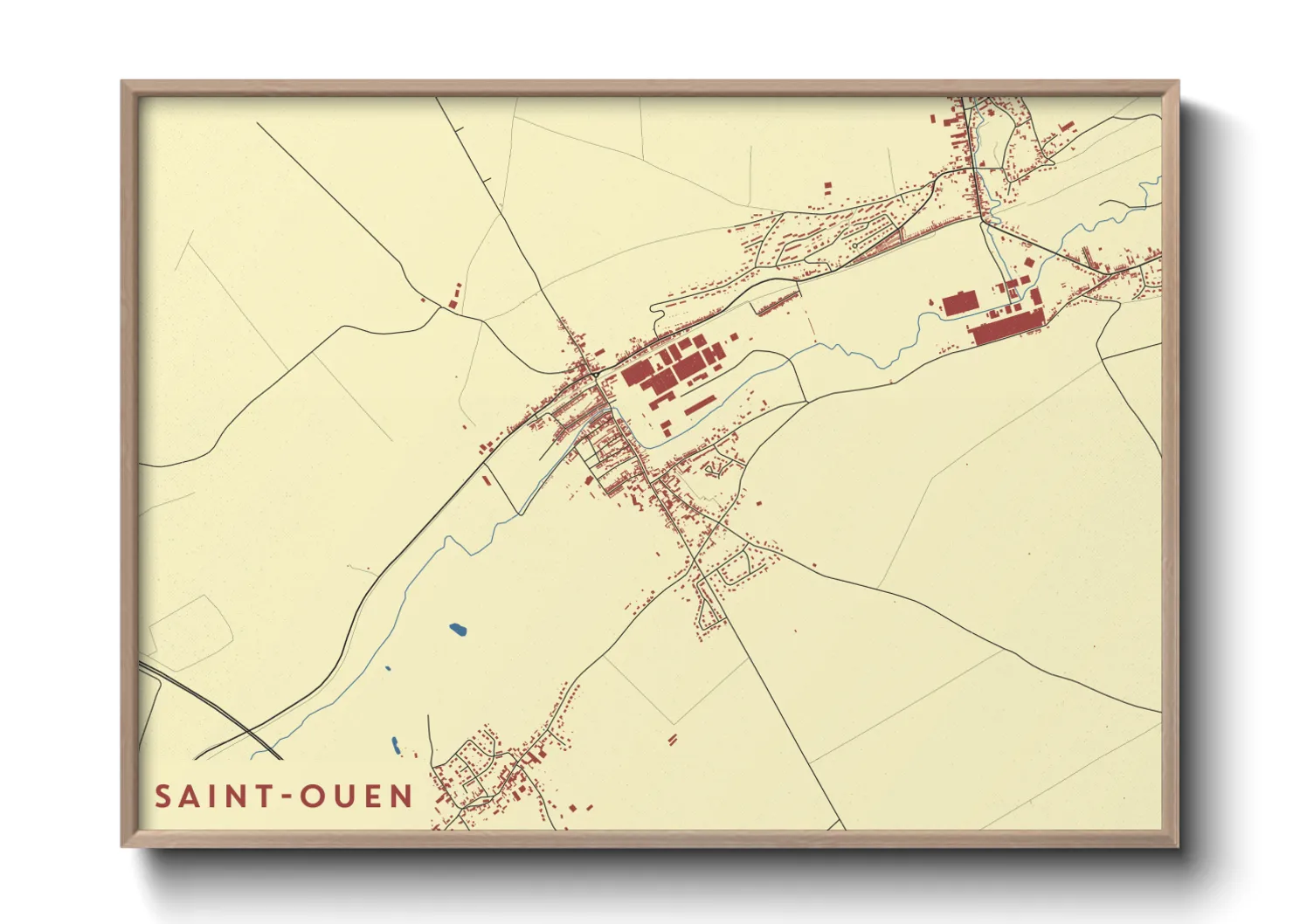 Une affiche de carte sur Saint-Ouen