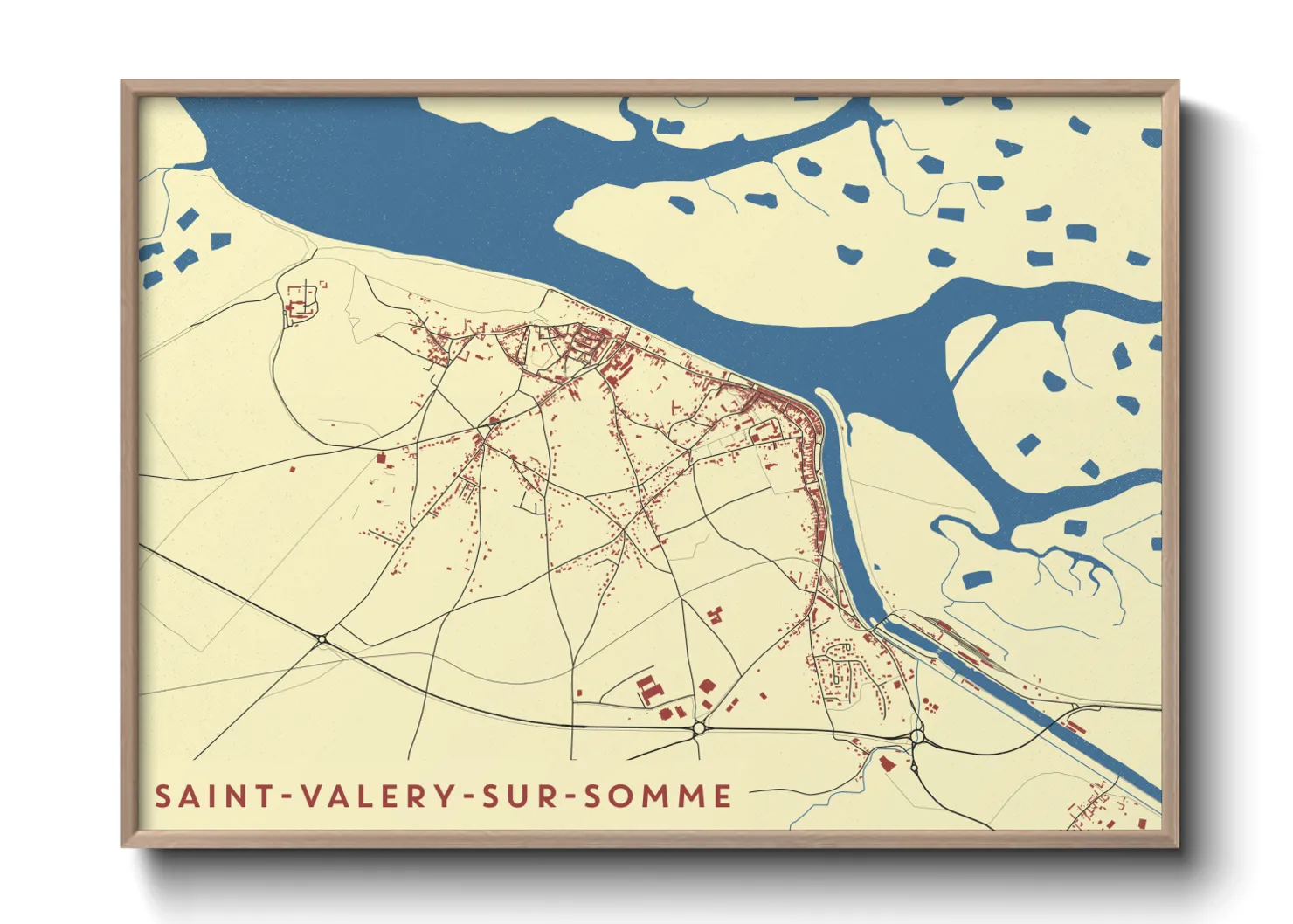Une affiche de carte sur Saint-Valery-sur-Somme