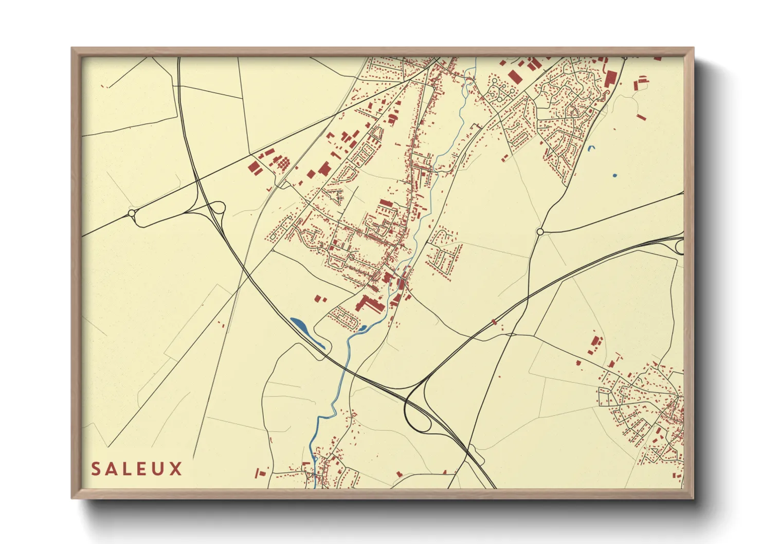 Une affiche de carte sur Saleux